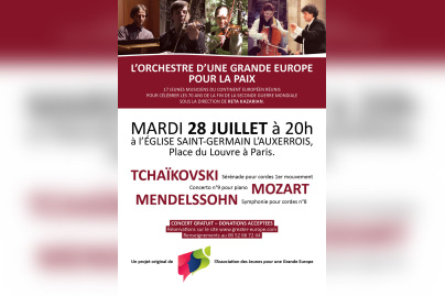 Concert de l'Orchestre d'une Grande Europe pour la Paix à l'église Saint Germain l'Auxerrois