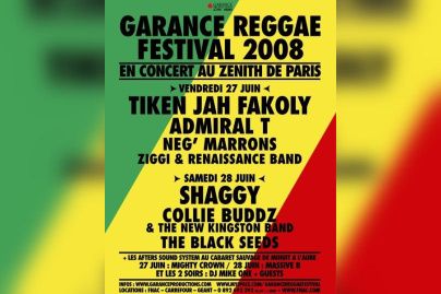Concert, Paris, Garance Reggae Festival, Zénith, Shaggy, Tiken Jah Fakoly
