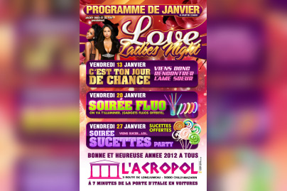 Viens tenter ta chance ce vendredi 13/ 01 à l'ACROPOL