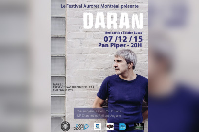 Festival Aurores Montréal présente : Daran au Pan Piper