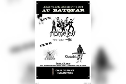 Soirée, Paris, Batofar, Coup de Pouce Humanitaire, Nameless