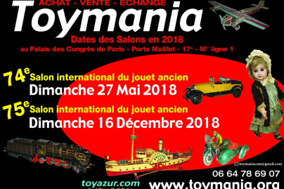 Toymania printemps 2018 au Palais des Congrès, salon des jouets anciens