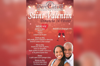 Soirée St-Valentin Dimanche 14 février au Caffe Créole restaurant Paris Bastille 