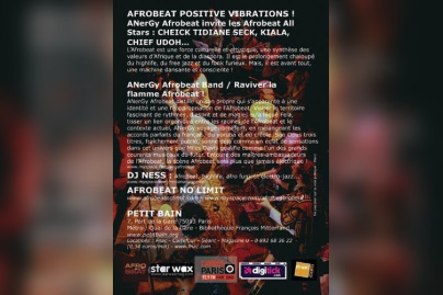 ANerGy Afrobeat invite les Afrobeat All Stars : Cheick Tidiane Seck, Kiala, chief Udoh