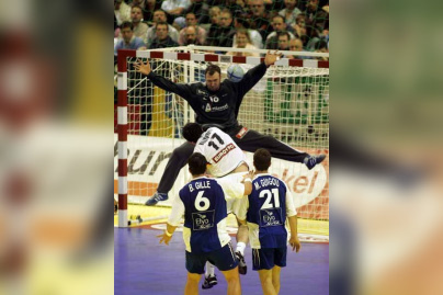 Stephane Pillaud/Sportissimo ; Bale le 29/01/2006. Championnat d Europe de Handball: France-Allemagne . Omeyer