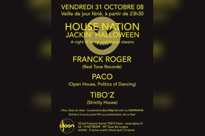 Soirée, Paris, House Nation, Halloween, Djoon, Franck Roger