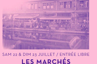 Marché en short au Point éphémère 