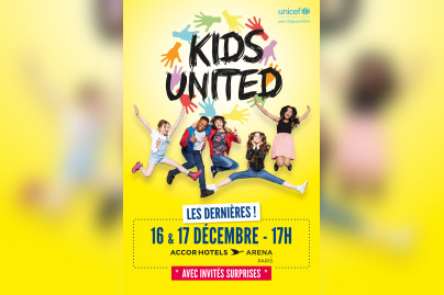 Kids United en concert à l’AccorHotels Arena à Paris en décembre 2017