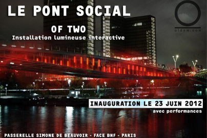 "Le Pont Social": Installation lumineuse interactive