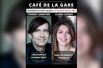 Thierry Samitier et Clara Lefort au Café de la Gare