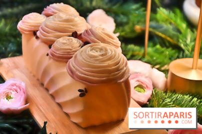 La magnifique Bûche de Noël de Léandre Vivier pour le Burgundy Paris 2023