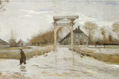 Vincent Van Gogh Pont basculant à Nieuw-Amsterdam Automne 1883, aquarelle sur papier, 40,3 x 82,2 cm. Collection Groninger Museum, Groningen © Collection Groninger Museum, Groningen