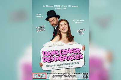 Dans l’enfer des ménages : Courteline dissèque le couple au Théâtre Pixel