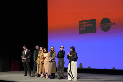 Charli xcx et l’équipe de The Gallerist à Sundance 2026