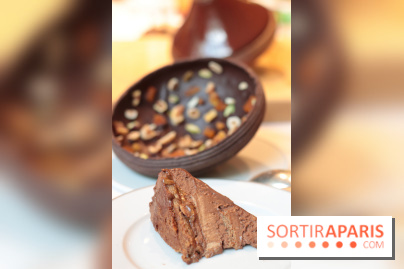 Bûche de Noël toupie du Shangri-La Paris 2017