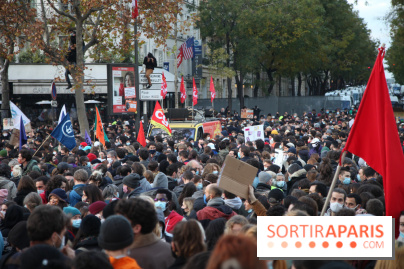 Manifestation pour l'emploi devant l'Assemblée Nationale à Paris ce samedi 23 janvier 2021 
