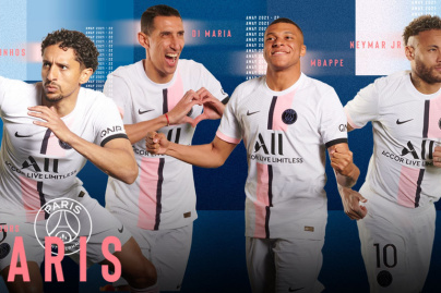PSG : le nouveau maillot extérieur blanc et rose en hommage au Grand Paris