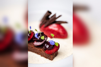 Recette de la forêt noire revisitée "La Merise" du chef deux étoiles Cédric Deckert