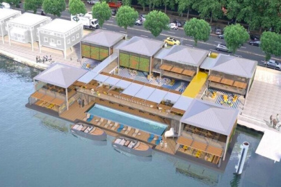 St Trop, le futur restaurant sur l'eau des Bistrots Pas Parisiens à Boulogne-Billancourt 