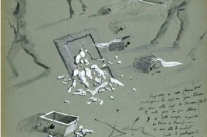 Les Tiroirs, 1951, gouache et encre sur papier, 25 x 32 cm