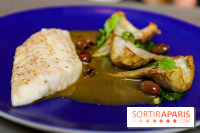 Cucina, Ducasse à la Maison de la Mutualité :  bar rôti, polenta et légmumes