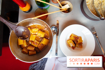 Cucina, Ducasse à la Maison de la Mutualité : paccheri à la joue de bœuf