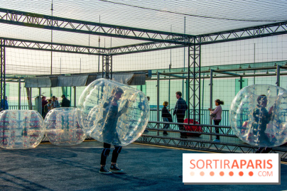 Animation de Bubble Foot sur la Tour Montparnasse