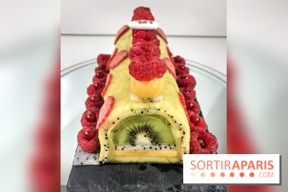 Bûche de Noël 100% fruits de la Ferme de Longchamp