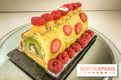 Bûche de Noël 100% fruits de la Ferme de Longchamp