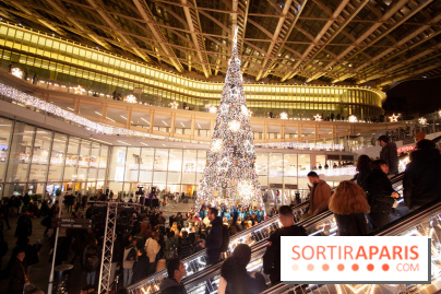 Illuminations de Noël 2018 au Forum des Halles avec Bérangère Krief