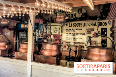 Le Marché de Noël des Tuileries à Paris, soupe