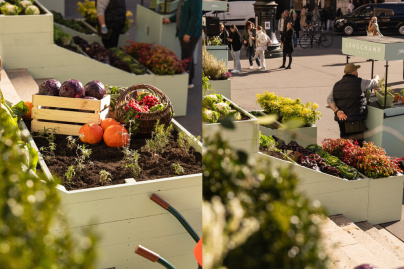 Insolite : Longchamp installe un potager éphémère sur le parvis de l'Opéra Garnier
