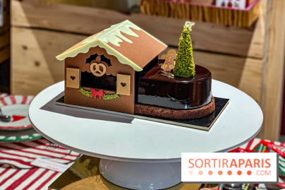 Bûches de Noël 2025 de La Grande Epicerie de Paris : trois gâteaux dans l'esprit des marchés de Noël