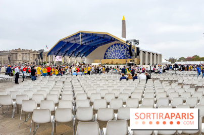 En images - Visite du Pape à Paris : la grande messe des Champs-Élysées à la place de la Concorde