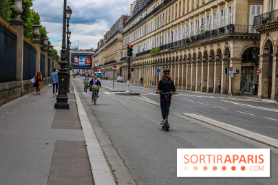 Visuel Paris rue de Rivoli trotinette