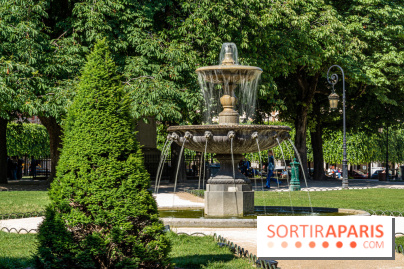 Visuel Paris parc Place des Vosges fontaine