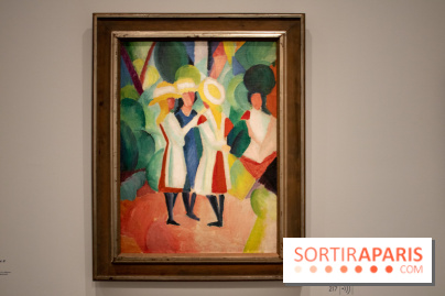 Trois jeunes filles avec des chapeaux de paille jaunes, August Macke, 1913 - L'aventure du Cavalier Bleu au Musée de l'Orangerie