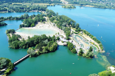 Base de loisirs de Cergy-Pontoise (95) et sa plage 
