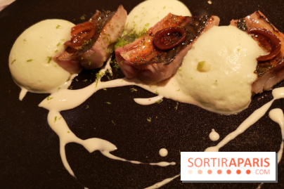 Restaurant Jacques Faussat - Maquereau au chalumeau, gelée pomme-estragon, raifort