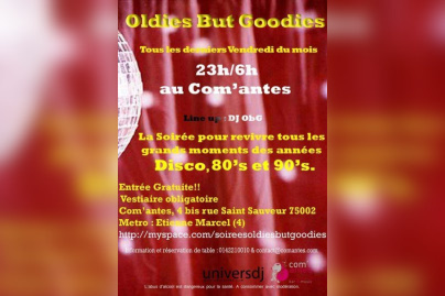 Oldies but Goodies, Comantes, Paris, Soirée, Clubbing