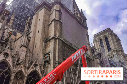 Notre Dame, démontage de l'échafaudage endommagé 