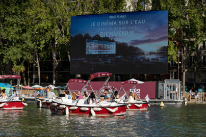 Photos du cinéma sur l'eau de Paris Plages