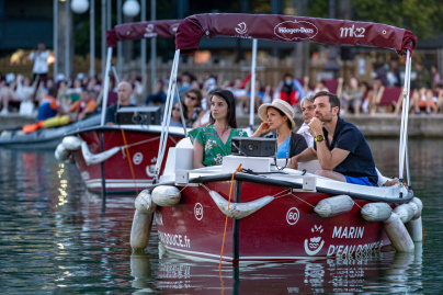 Photos du cinéma sur l'eau de Paris Plages