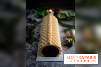 Bûche de Noël signature de Sébastien Serveau, Pâtisserie Fine Versailles