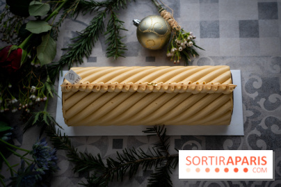 Bûche de Noël signature de Sébastien Serveau, Pâtisserie Fine Versailles