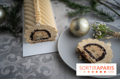 Bûche de Noël signature de Sébastien Serveau, Pâtisserie Fine Versailles