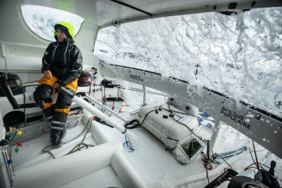 Clarisse Crémer, navigatrice de Banque Populaire X, les photos