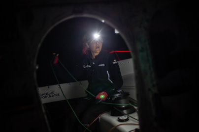 Clarisse Crémer, navigatrice de Banque Populaire, les photos