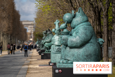 Exposition Geluck sur les Champs-Elysées 