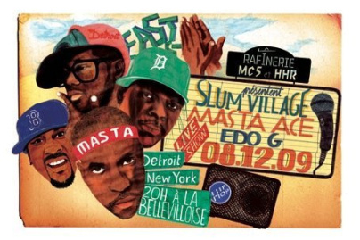 Slum Village, Masta Ace, Edog, Akrobatik, Kozi, Bellevilloise, Paris, Soirée